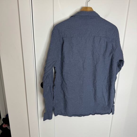 Travis Matthew Hefe Flannel Fit Button Down Blue Shirt Size Large - Picture 5 of 5